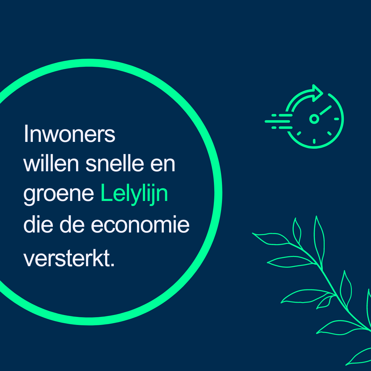Inwoners willen snelle en groene Lelylijn die de economie versterkt.